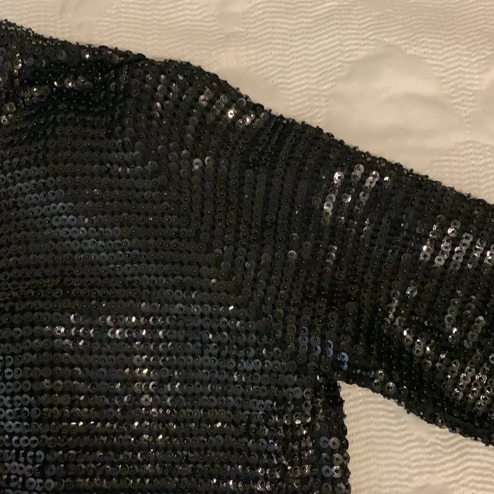 Vintage 1950s Sequin Open Cropped Cardigan - Picture 7 of 11